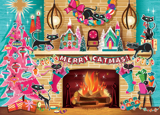 C-T Cobble Hill Merry Catmas | 500 Piece