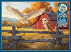 C-T Cobble Hill Barn and Owls | 500 Piece | AI Assistance