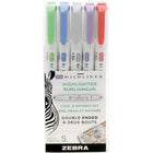 Surligneurs À Double Extrémité Zebrite De Zebra, Couleurs Assorties Froides Et Raffinées, 5/Pqt