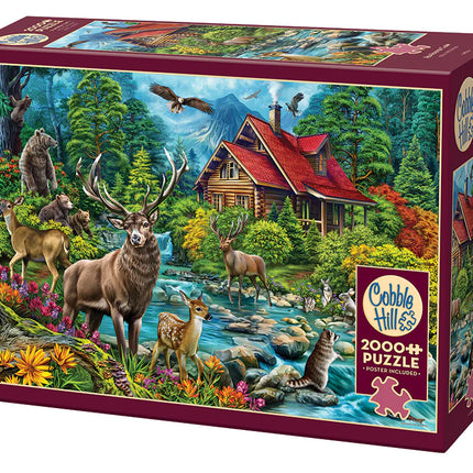 CT Cobble Red Roof Cabin | 2000 pieces 