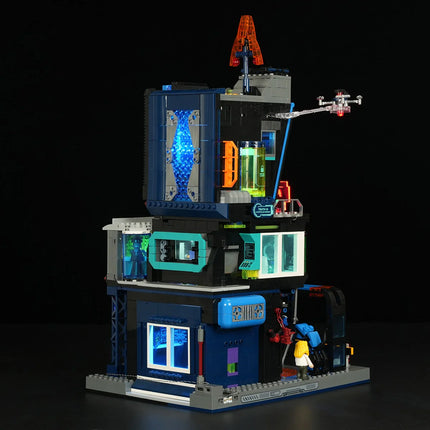 Lumibricks Quartier Général de la Police Cyberpunk