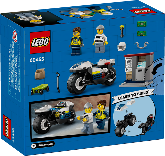 Lego City 60455 La poursuite en moto de police
