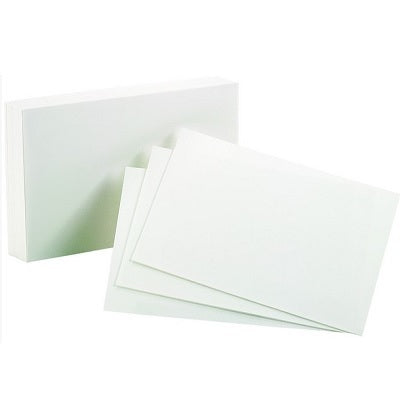 Paquet De 100 Fiches Unies, 5 X 8 Po, Blanc - 50