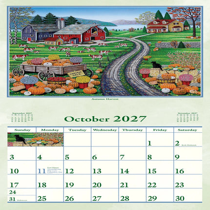 Calendrier Pine Ridge 2027 Country Roads