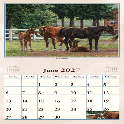 Calendrier Pine Ridge 2027 Hoof Beats