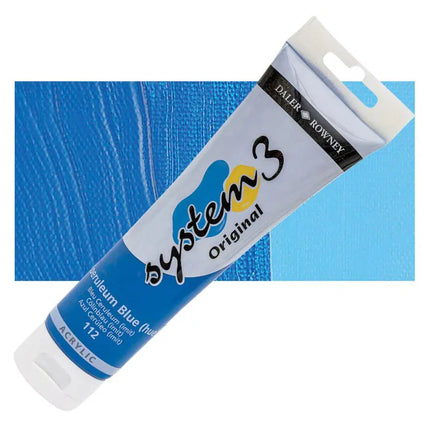 System3 Acrylic in a 150ml Tube, Coeruleum Blue Hue 112