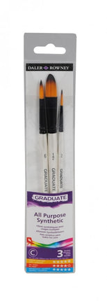 Simply Simmons Short Handle Synth. 3 Brush Watercolor Set