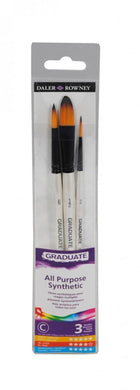 Simply Simmons Short Handle Synth. 3 Brush Watercolor Set