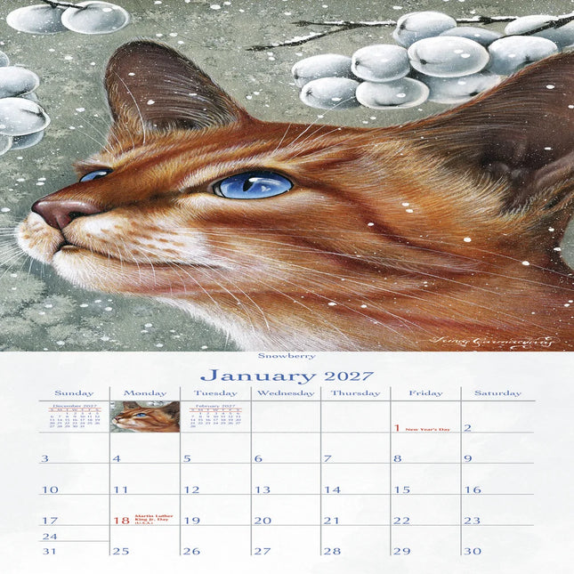 Pine Ridge 2027 The Cat's Meow Vertical Calendar