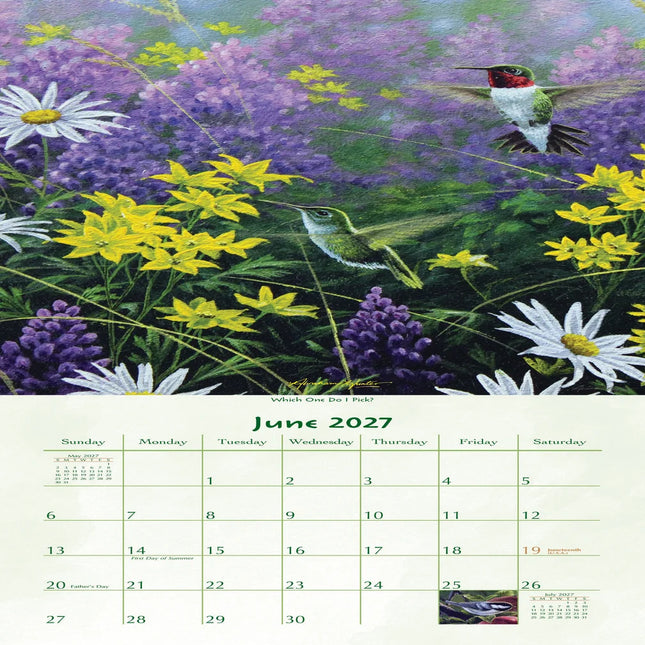 Pine Ridge 2027 Vertical Wall Calendar Birds of a Feather