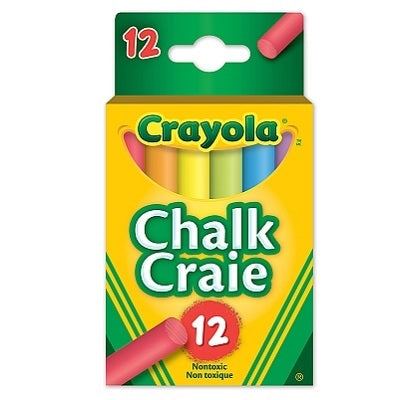 Crayola - 12 colored chalk sticks