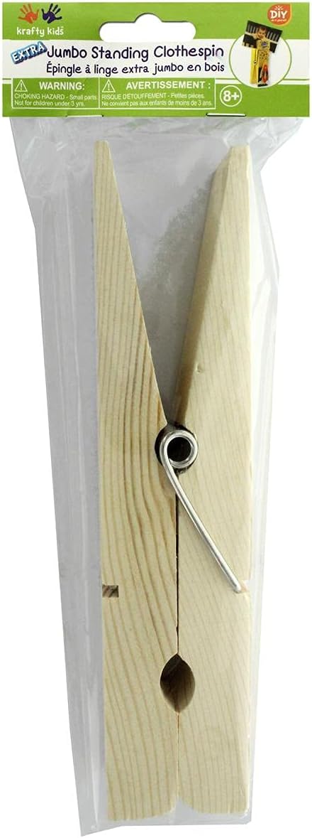 Épingle à linge extra jumbo en bois 8.3po