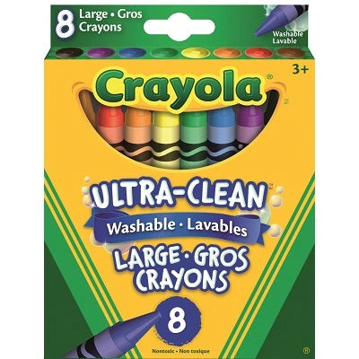 Crayola® Washable Large Crayons, Box of 8 