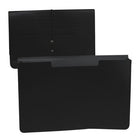 Classeur Extensible En Poly Avec Soufflet En Caoutchouc, Format Légal, Noir