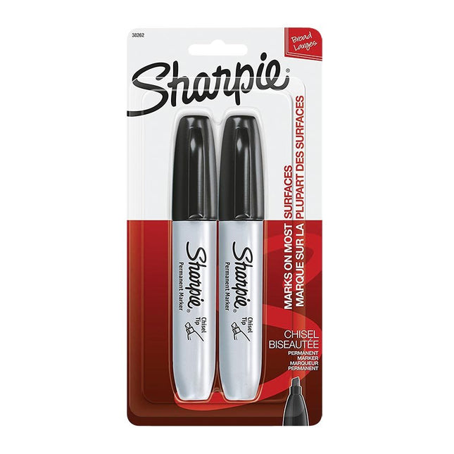 Sharpie - Marqueur permanent Chisel Tip 2/pqt