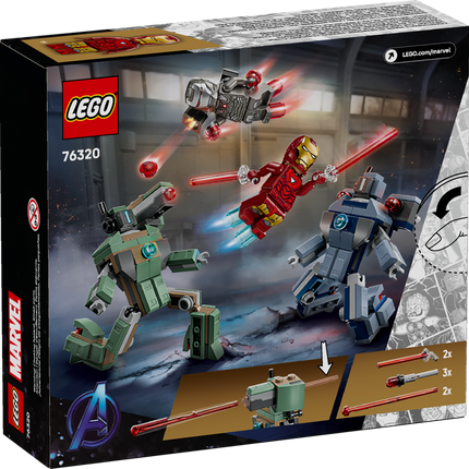 Lego Marvel 76320 Iron Man et War Machine contre les Hammer Drones