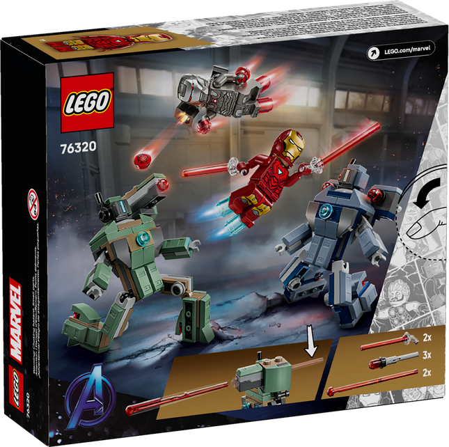 Lego Marvel 76320 Iron Man et War Machine contre les Hammer Drones