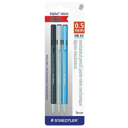Triplus Micro mechanical pencils 0.5mm pkg 3 