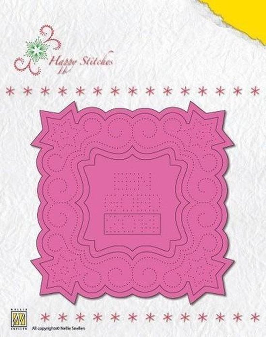 HSD002 Sewing die Happy Stitches Christmas square-1