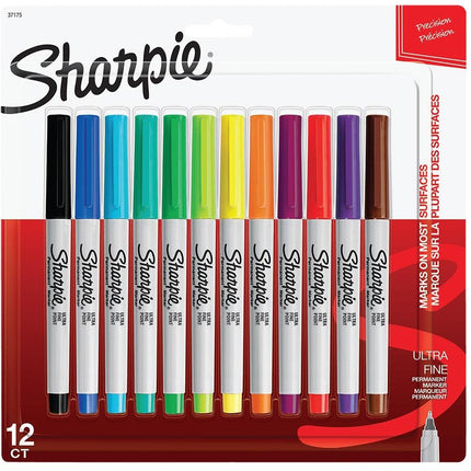 Marqueur permanent ultra-fin Sharpie 12/pqt
