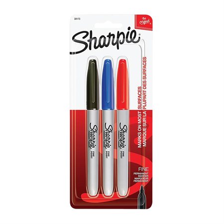 Marqueur fin Paquet de 3 couleurs variées