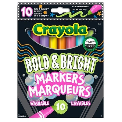 Marker-Crayola Washable, Bold &amp; Bright 10/Pk