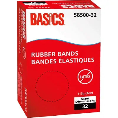 Rubber Bands-1/4 Lb. Box #32 1/8X3 Basics Brand