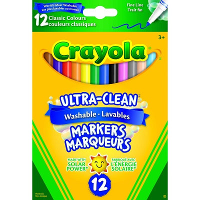 Crayola - 12 Fine Markers Original Color