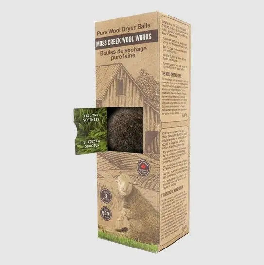 3 Moss Creek Pure Wool Dryer Balls