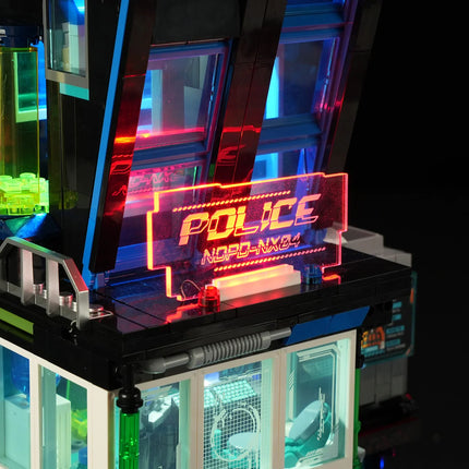 Lumibricks Quartier Général de la Police Cyberpunk