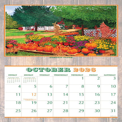 Horizontal Calendar 2026 Pine Ridge - Garden Glory