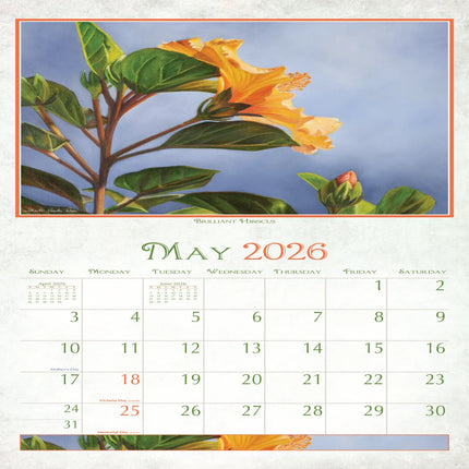 Horizontal Calendar 2026 Pine Ridge - Beauty in Bloom