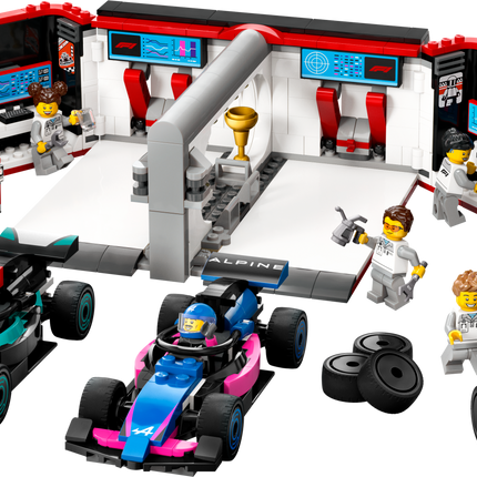 LEGO® City F1® Garage with Mercedes-AMG and Alpine Cars, Car Playset 60444