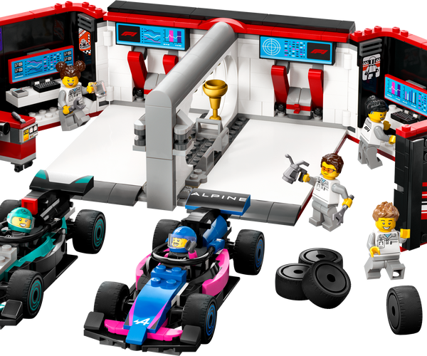 gu⭐︎ LEGO City F1 Garage & Mercedes-AMG & Alpine Cars Toy - Model