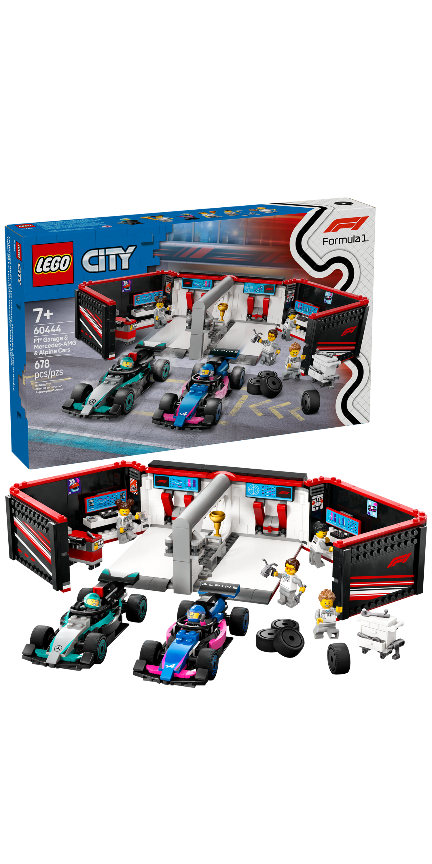 LEGO® City F1® Garage with Mercedes-AMG and Alpine Cars, Car