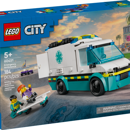 LEGO® City L’ambulance d’urgence, ensemble de construction de camion 60451