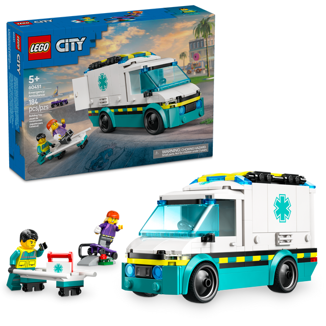 LEGO® City L’ambulance d’urgence, ensemble de construction de camion 60451