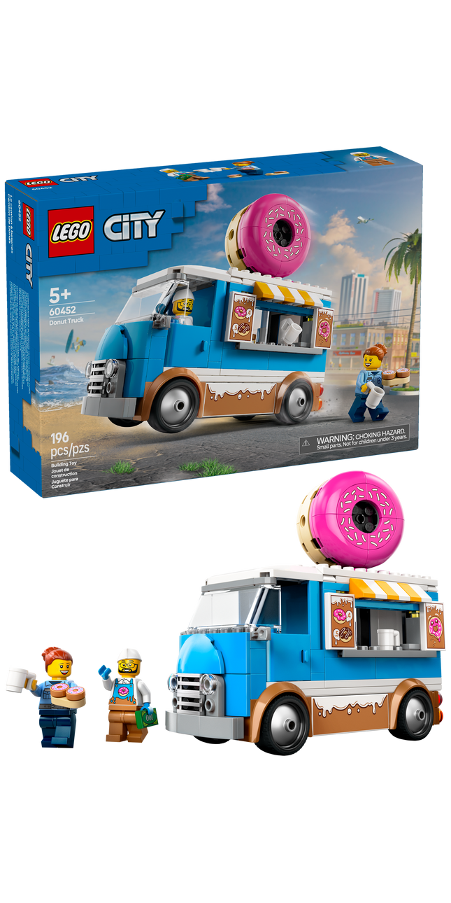 LEGO® City Le camion à beignes, ensemble de jeu de véhicule pour enfants de 5 ans et plus 60452