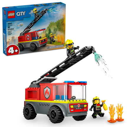 LEGO® City Fire Truck with Ladder Vehicle Toy for Kids 60463