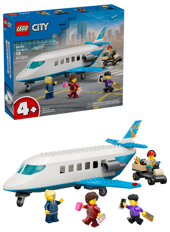 LEGO® City Passenger Airplane, Toy Airplane Building Set 60492