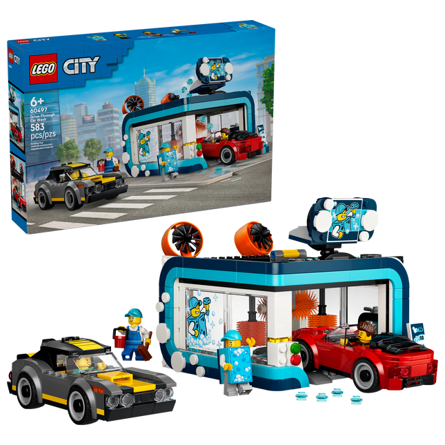 LEGO® City La station de lavage automobile, Ensemble de construction 60497