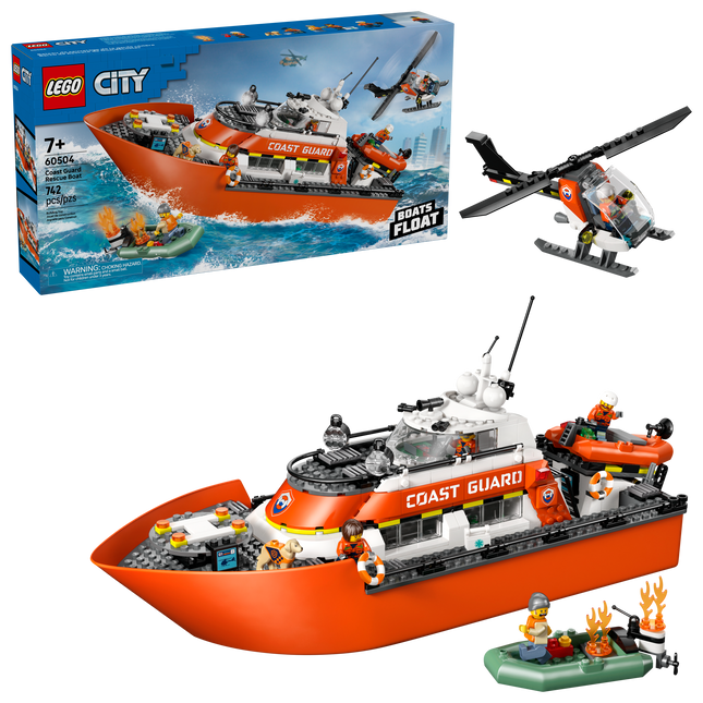 Lego City 60504 Coast Guard Rescue Boat and Helicopter