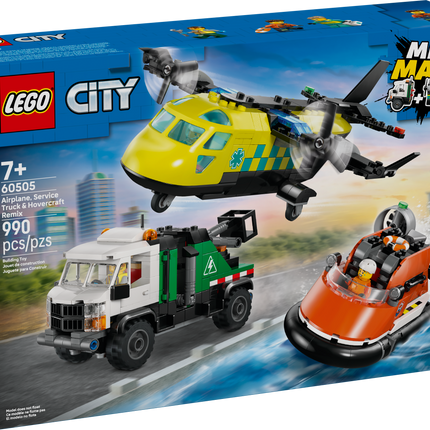 Lego City 60505 Plane, Support Truck and Hovercraft to Combine