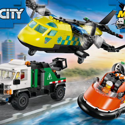 Lego City 60505 Plane, Support Truck and Hovercraft to Combine