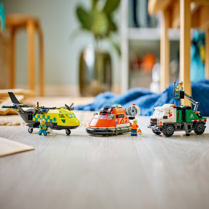 Lego City 60505 Plane, Support Truck and Hovercraft to Combine