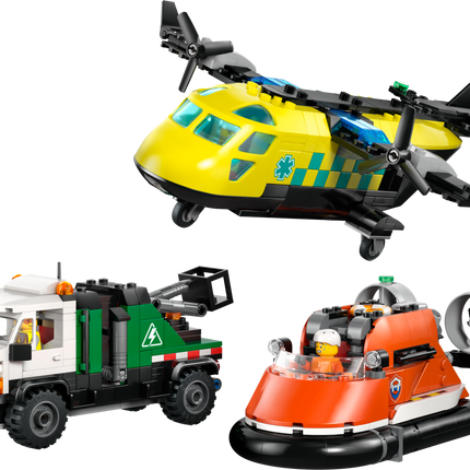 Lego City 60505 Plane, Support Truck and Hovercraft to Combine