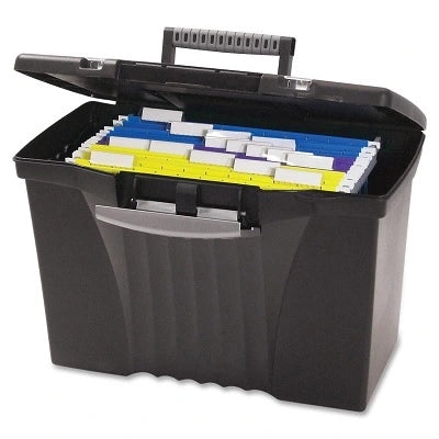 Portable Filing Cabinet with Top Organizer, Letter/Legal Size, Black 