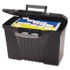 Portable Filing Cabinet with Top Organizer, Letter/Legal Size, Black 