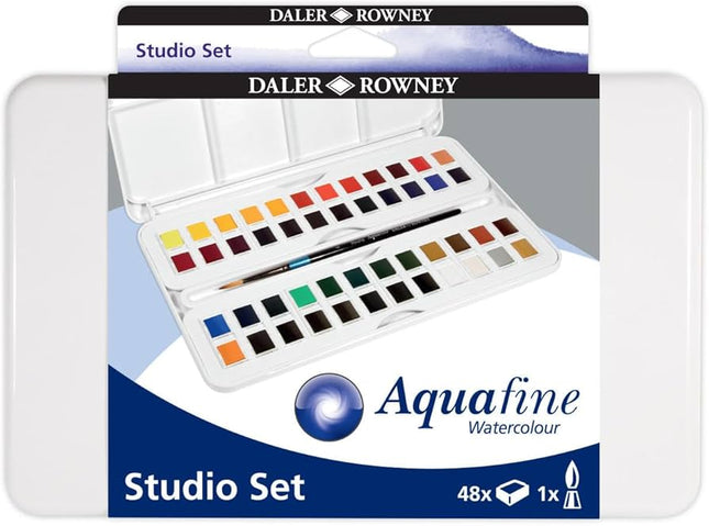 Palette de 48 couleurs aquarelle Aquafine Daler Rowney