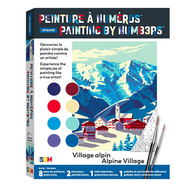Peinture par numéros – Village alpin